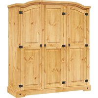 Croydon Wooden Wardrobe With 3 Doors In Brown