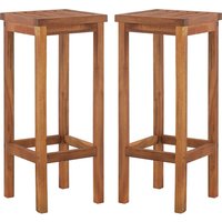Dafne Brown Wooden Bar Stools In A Pair