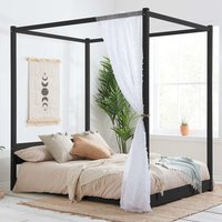 Darian Wooden King Size Bed In Black