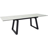 Darien Ceramic Marble Extending Dining Table In White