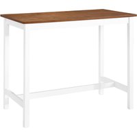 Darla Wooden Bar Table In Brown And White