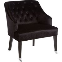 Darwo Upholstered Velvet Armchair In Black