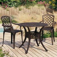 Denver Cast Aluminium 3 Piece Bistro Set In Bronze