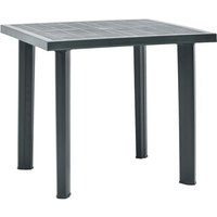Derik Outdoor Plastic Dining Table In Green