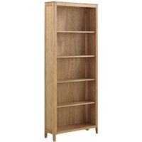Derry Wooden Bookcase With 5 Shelves In Oak