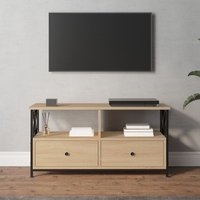 Derval Wooden TV Stand With 2 Drawers In Sonoma Oak
