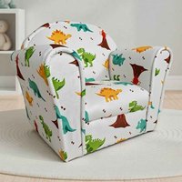 Dickson Polyester Kids Armchair In Dinosaur Grey