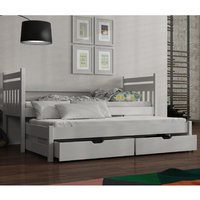 Donna Wooden Day Bed Without Mattress And Trundle In White