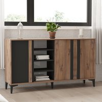 Dora Wooden Sideboard with 3 Doors in Atlantic and Anthracite