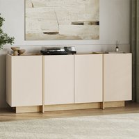 Dorma Wooden Sideboard with 4 Doors in Mink and Sapphire Oak