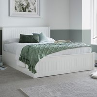 Duncan Wooden Ottoman Storage King Size Bed In White