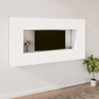 Dunixi Wooden Living Room Furniture Set In White