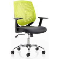 Dura Task Office Chair In Green With Arms