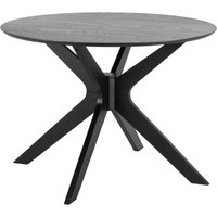 Durant Wooden Round Dining Table In Matt Black