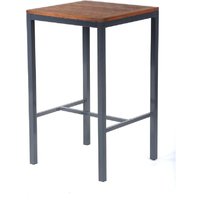 Dylan Wooden Square Bar Table In Brown And Black