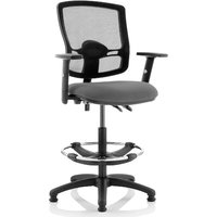 Eclipse Charcoal Deluxe Office Chair With Arms And Rise Kit