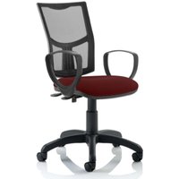 Eclipse II Mesh Back Office Chair In Chilli With Loop Arms