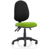 Eclipse III Black Back Office Chair In Myrrh Green No Arms