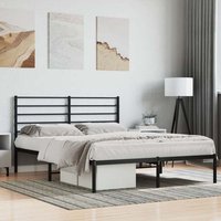 Eldon Metal King Size Bed With Headboard In Black