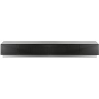 Elements Wooden TV Stand With 4 Glass Doors In Black