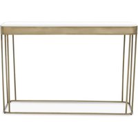 Ellice Clear Glass Top Console Table With Gold Metal Frame