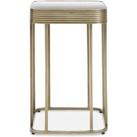 Ellice Clear Glass Top Side Table With Gold Metal Frame