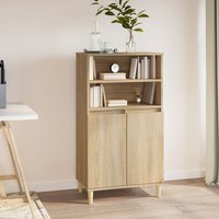 Elmont Wooden Sideboard With 2 Doors In Sonoma Oak