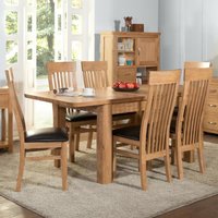 Empire Large Wooden Extending Dining Table With 6 Chairs In Oak