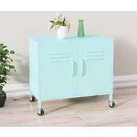 Emrik Steel Storage Cabinet With Castors In Mint