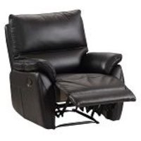 Essex Faux Leather Electric Recliner 1 Seater Sofa In Black