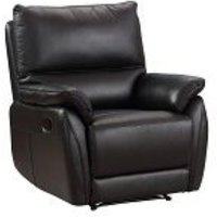 Essex Faux Leather Recliner 1 Seater Sofa In Black