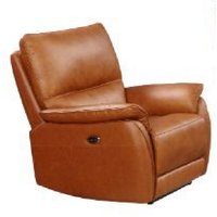 Essex Faux Leather Recliner 1 Seater Sofa In Tan