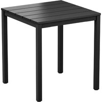 Etax Square 80cm Wooden Dining Table In Black
