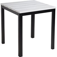 Etax Square 80cm Wooden Dining Table In Whitewash
