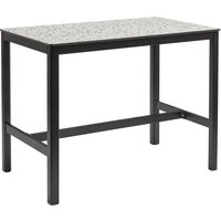 Extro 120cm Wooden Bar Table In Mixed Terrazzo