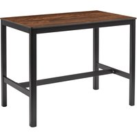 Extro 120cm Wooden Bar Table In Vintage Copper