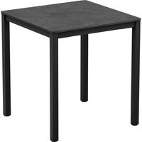Extro Square 79cm Wooden Dining Table In Metallic Anthracite