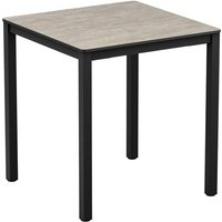 Extro Square 79cm Wooden Dining Table In Textured Cement