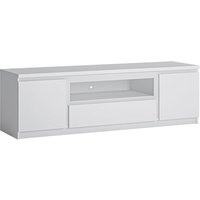 Fank Wooden Large 2 Doors 1 Drawer TV Stand In Alpine White