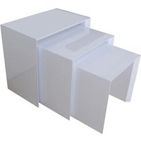 Felicja High Gloss Nest Of 3 Tables In White