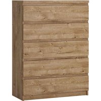 Felton Wooden Chest Of 5 Drawers In Ribbeck Oak