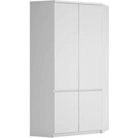 Felton Wooden Corner Wardrobe With 2 Doors In Alpine White