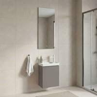 Ferla Wooden Bathroom Furniture Set with 1 Door in Matte Mink