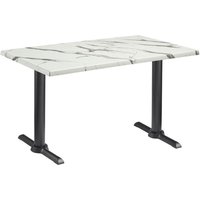 Fernie 120cm x 70cm Wooden Bistro Table In Carrara Marble Effect