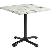 Fernie 70cm Wooden Flip Square Bistro Table In Carrara Marble Effect
