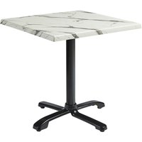 Fernie 80cm Wooden Flip Square Bistro Table In Carrara Marble Effect