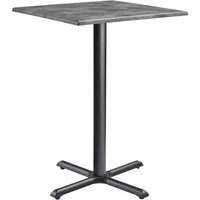 Fernie 80cm Wooden Square Bar Table In Cement
