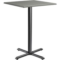 Fernie 80cm Wooden Square Bar Table In Grey