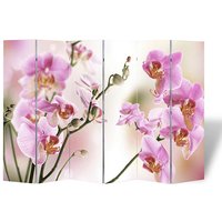 Fifer Folding Fir Wood 217cm X 170cm Room Divider In Flower