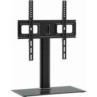 Flanders 55'' Universal Swivel Table Top Glass Base TV Stand - Black